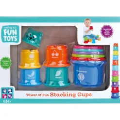 Flat River Group Nothing But Fun Toys Tower of Fun Stacking Cups - 10pc Rainbow Delight* Blocks, Sorting & Stacking Toys