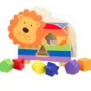Flat River Group Orange Tree Toys Lion Shape Sorter - Wooden Wheeled Animal Sorter for Toddlers* Preschool Education Toys & Activities
