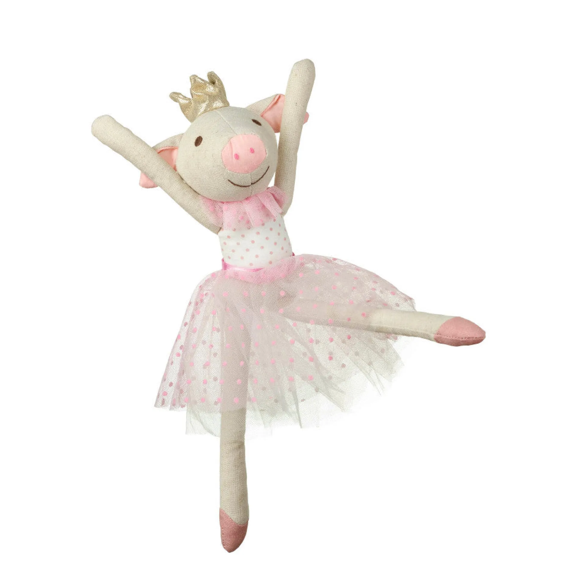Flat River Group Orange Tree Toys Small Pig Princess Ballerina Rag Doll - Ages 0mo+* Stuffed Animals|Stuffed Animals & Plush Toys