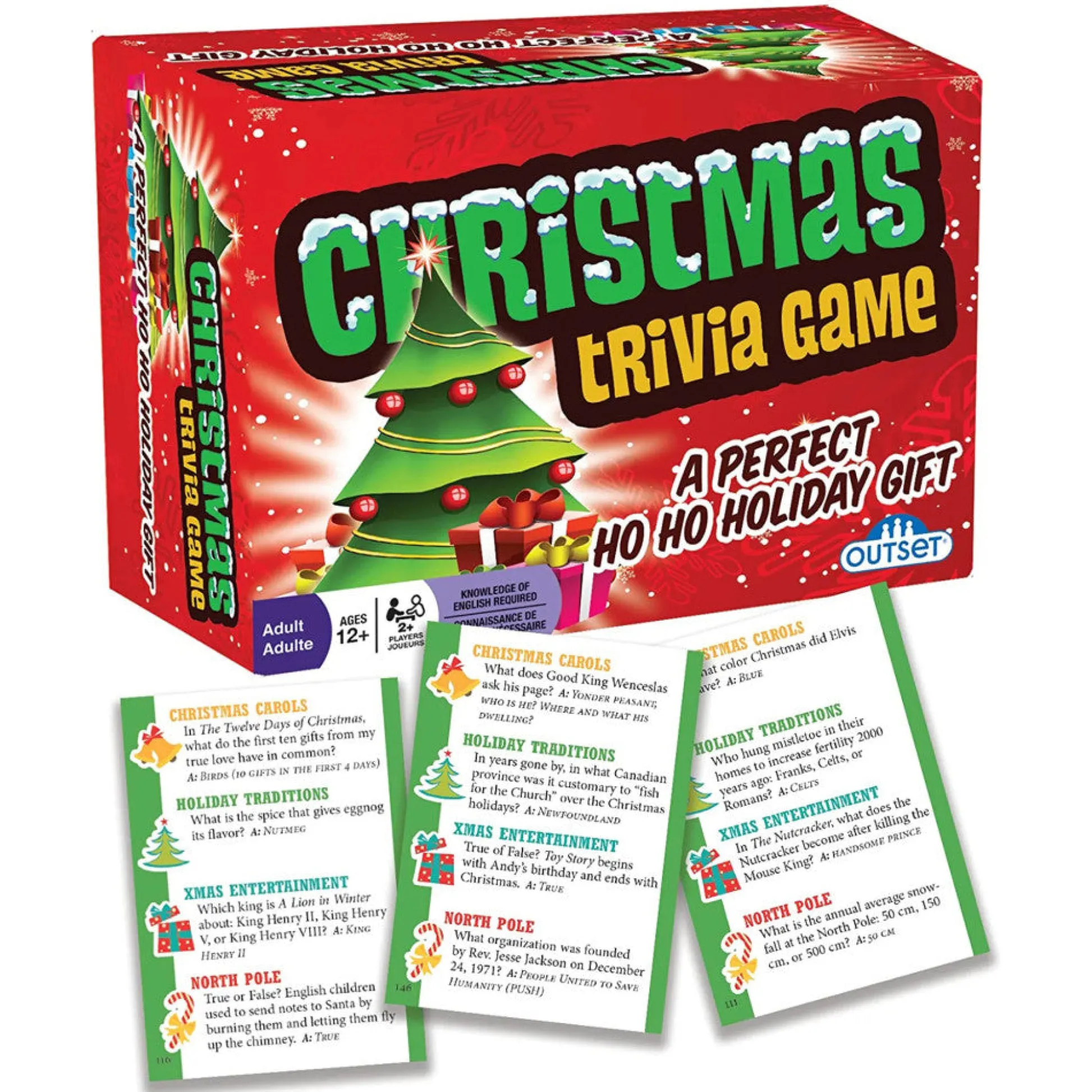 Flat River Group Outset Media Christmas Trivia Family Board Game* Social & Emotional Skills|Role-Playing Games