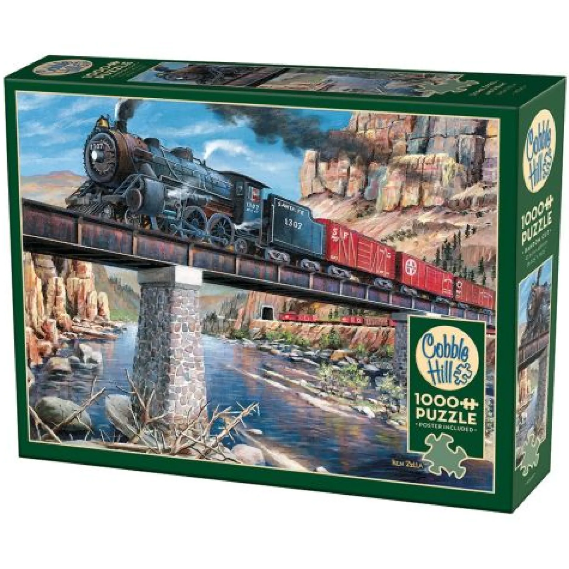 Calendar Holdings, LLC Outset Media Stone Steel and Steam 1000-Piece Puzzle - Vintage Locomotive Theme* Puzzles