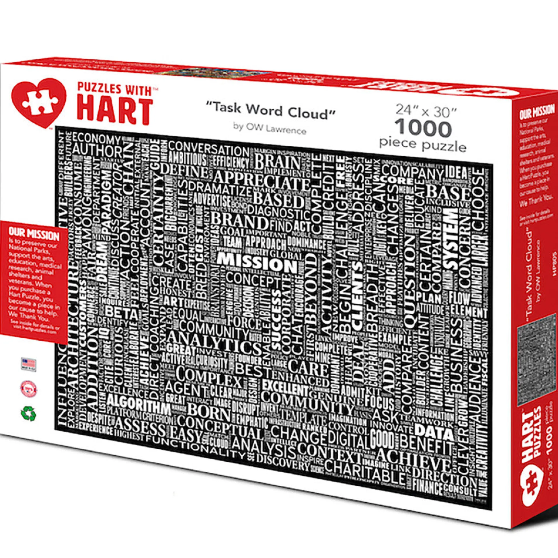 Flat River Group OW Lawrence Task Word Cloud Jigsaw Puzzle - 1000 pc* Puzzles