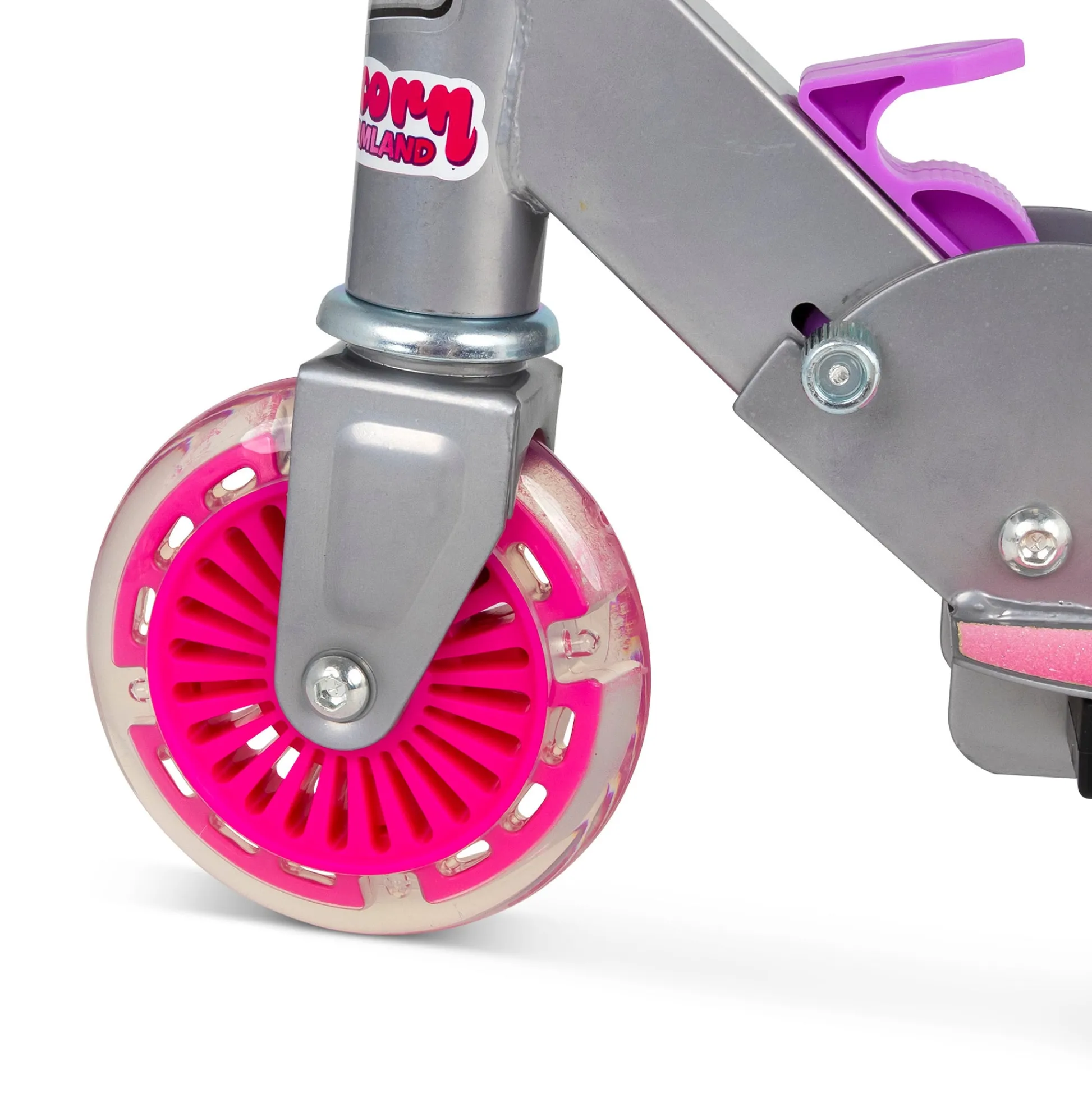 Flat River Group Ozbozz Unicorn Flashing Scooter with Light-Up Wheels and Foldable Design* Ride-Ons