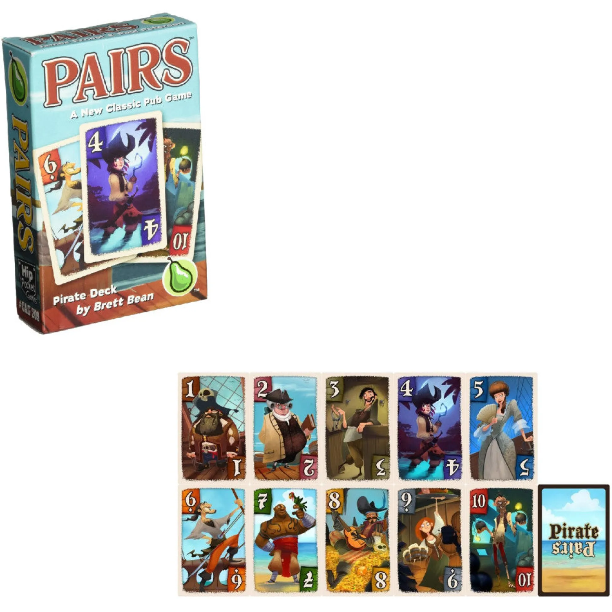 Flat River Group Pairs Pirate Deck Press Your Luck Card Game by Cheapass Games* Card Games