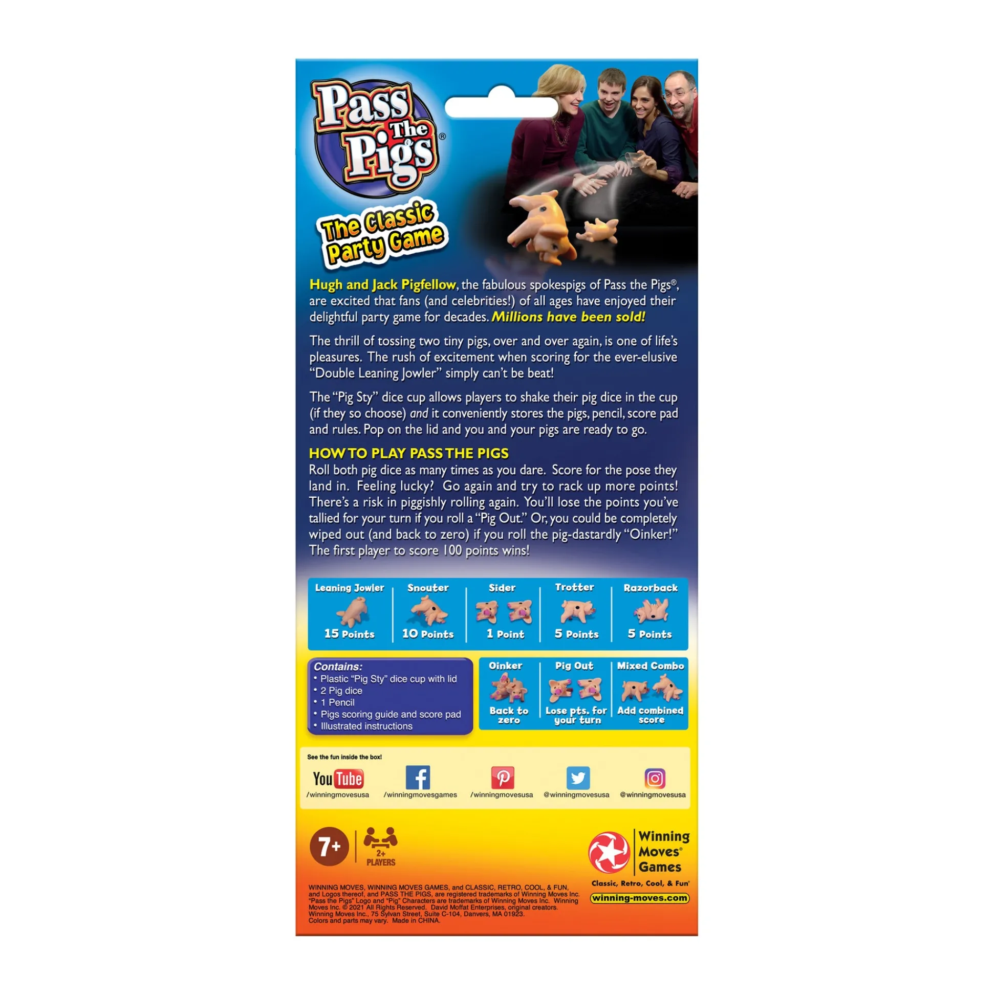 AreYouGame Pass the Pigs Classic Dice Party Game* Dice, Roll & Write Games