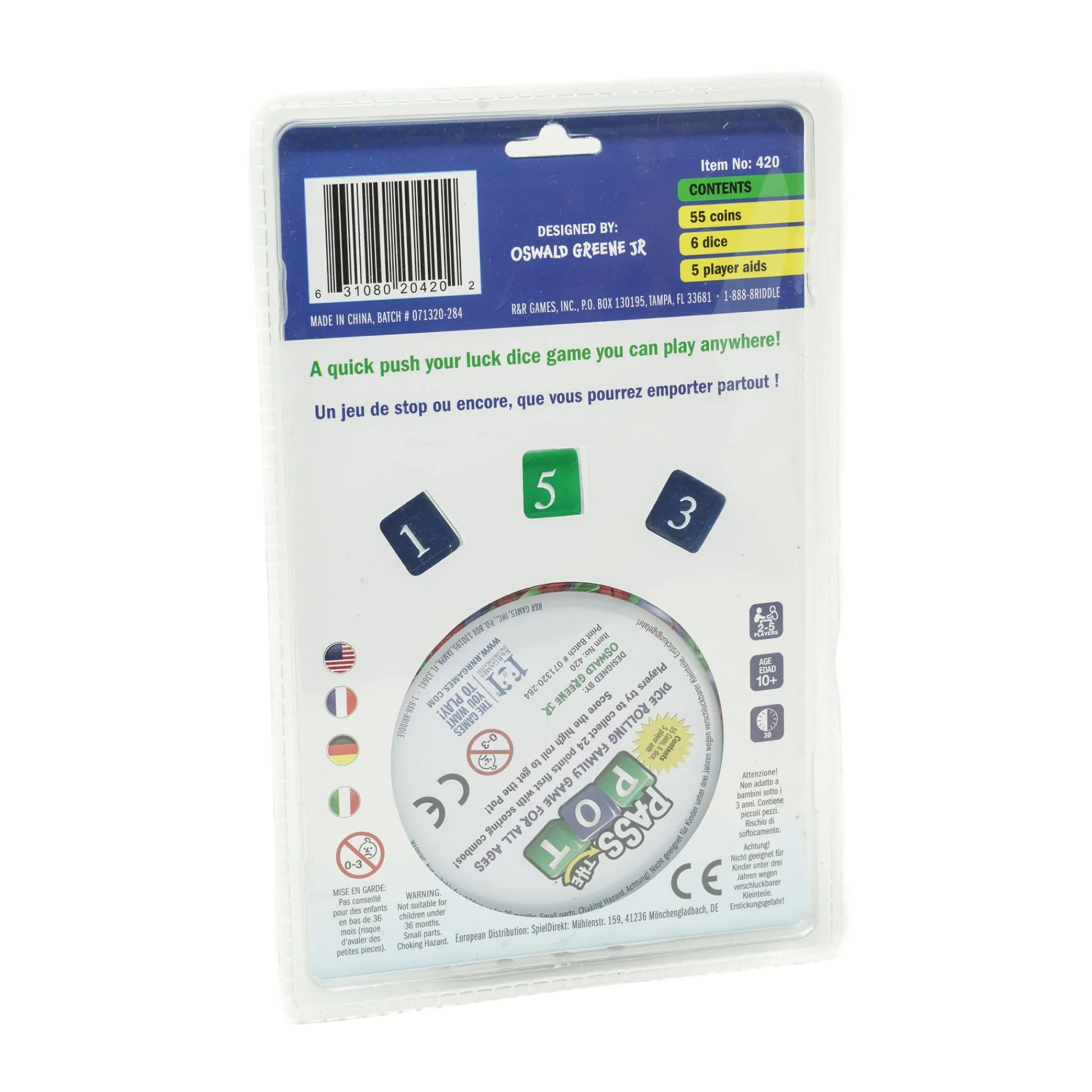 AreYouGame Pass the Pot: Dare-to-Roll Dice Game Extravaganza* Dice, Roll & Write Games