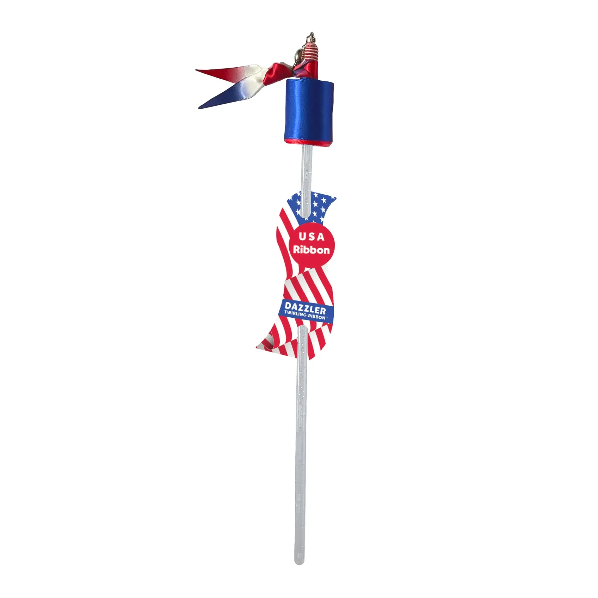 AreYouGame Patriotic USA Dazzler Twirling Ribbon with Glitter Wand* Crafts & Activities