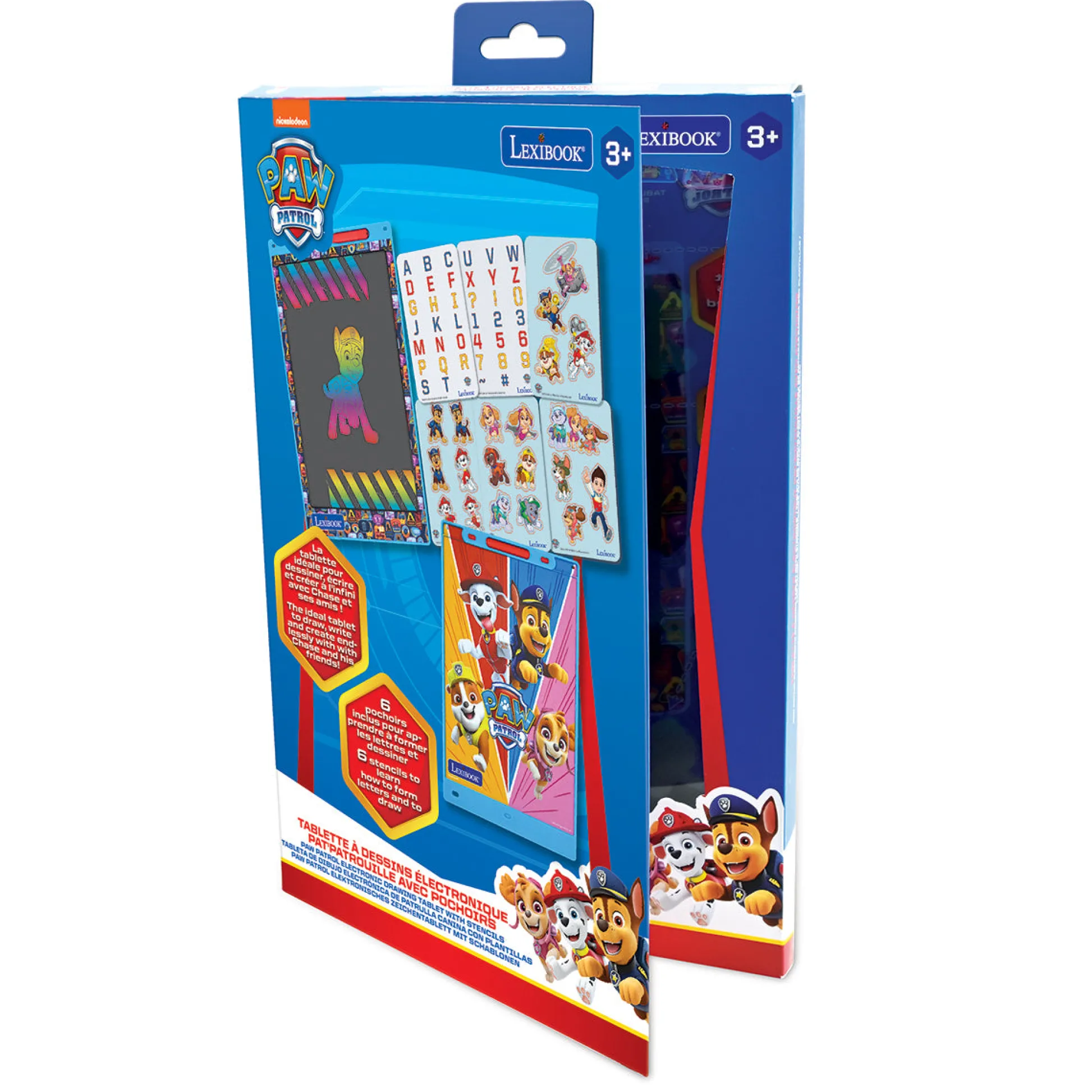 Lexibook Paw Patrol 11’’ multicolor learning drawing E-ink tablet with stencils* Preschool Pals
