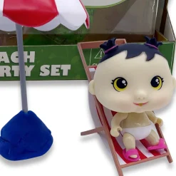Flat River Group Pea Pod Babies Beach Party Set – 26pc Mini Doll Extravaganza* Miniature & Collectible Dolls|Stuffed Animals & Plush Toys