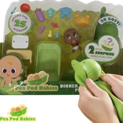 Flat River Group Pea Pod Babies 27-Piece Dinner & Bath Playset with Mini Dolls and Accessories* Stuffed Animals & Plush Toys