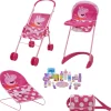 Flat River Group Peppa Pig 19-Piece Doll Sleep N' Play Set - Pink & White Dots* Preschool Pals|Social & Emotional Skills