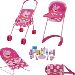 Flat River Group Peppa Pig 19-Piece Doll Sleep N' Play Set - Pink & White Dots* Preschool Pals|Social & Emotional Skills