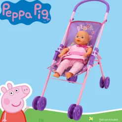 Flat River Group Peppa Pig Stroll N' Feed Playset - Floral Pink & Purple* Preschool Pals|Stuffed Animals & Plush Toys