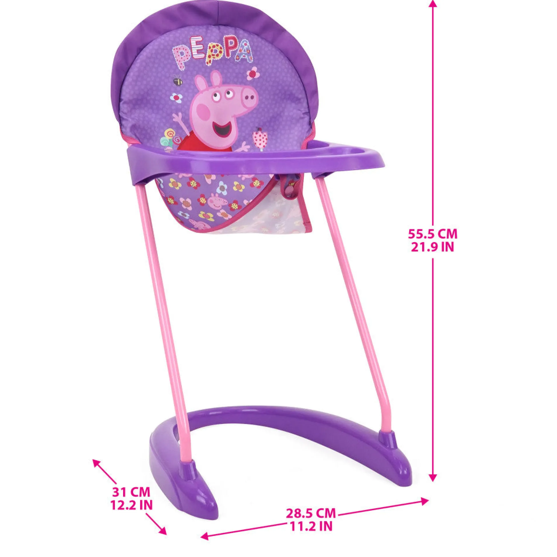 Flat River Group Peppa Pig Stroll N' Feed Playset - Floral Pink & Purple* Preschool Pals|Stuffed Animals & Plush Toys