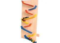 AreYouGame Perisphere & Trylon Zoom! Wooden Gravity Racing Track with Colorful Cars* Wood & Jumbo Blocks