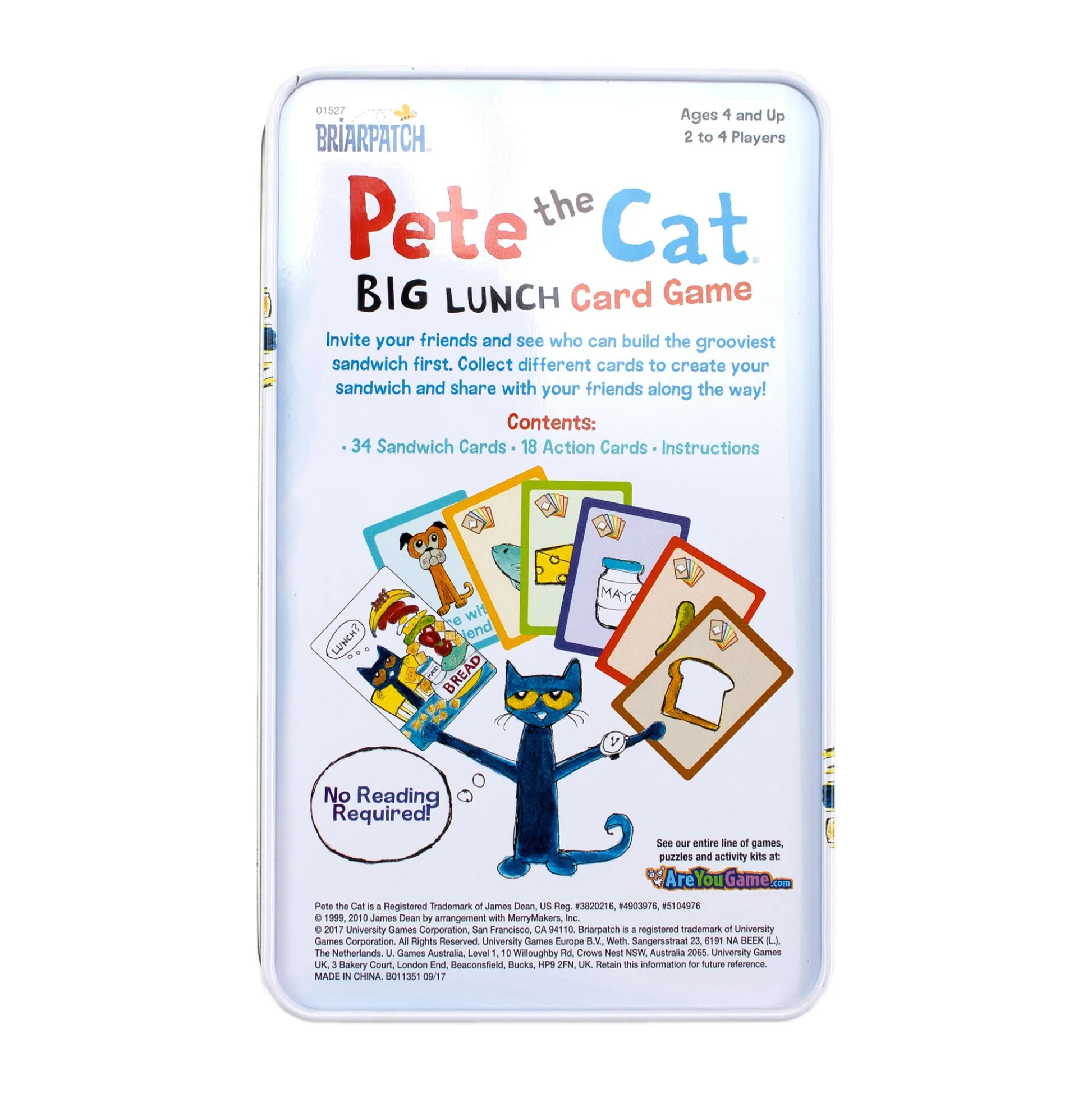 AreYouGame Pete the Cat Big Lunch Card Game Tin* Card Games