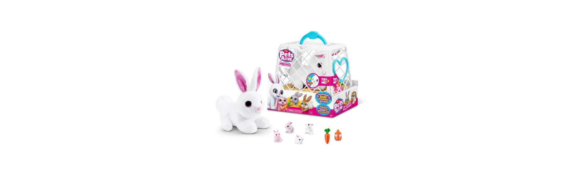 Macy's - Supplier Pets Alive Mama Bunny & Baby Surprise Interactive Plush Set* Interactive Dolls & Pets|Stuffed Animals & Plush Toys