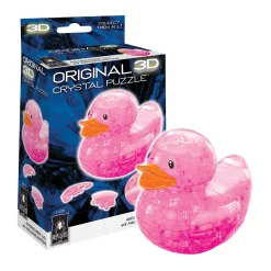 AreYouGame Pink Crystal Rubber Duck 3D Puzzle - Delightful Assembly Fun* Puzzles