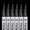 Flat River Group Pintar Acrylic Paint Markers Set - Fine Tip 1mm, Black, 6 Pack* Drawing, Color & Painting