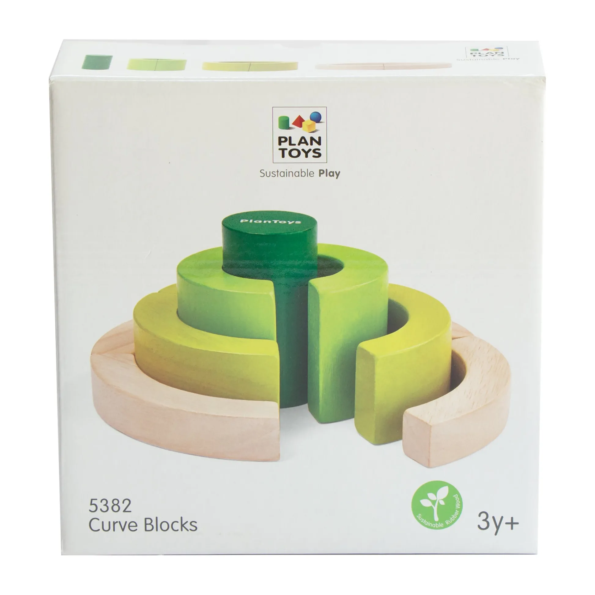 AreYouGame Plan Toys Colorful Curve Blocks Set - Educational Circle Building Game* Preschool Building Sets & Blocks|Preschool Education Toys & Activities