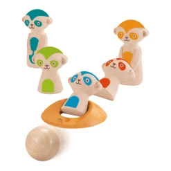 AreYouGame Plan Toys Meerkat Bowling Set - Eco-Friendly Wooden Outdoor Game* Activities & Games