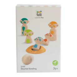 AreYouGame Plan Toys Meerkat Bowling Set - Eco-Friendly Wooden Outdoor Game* Activities & Games