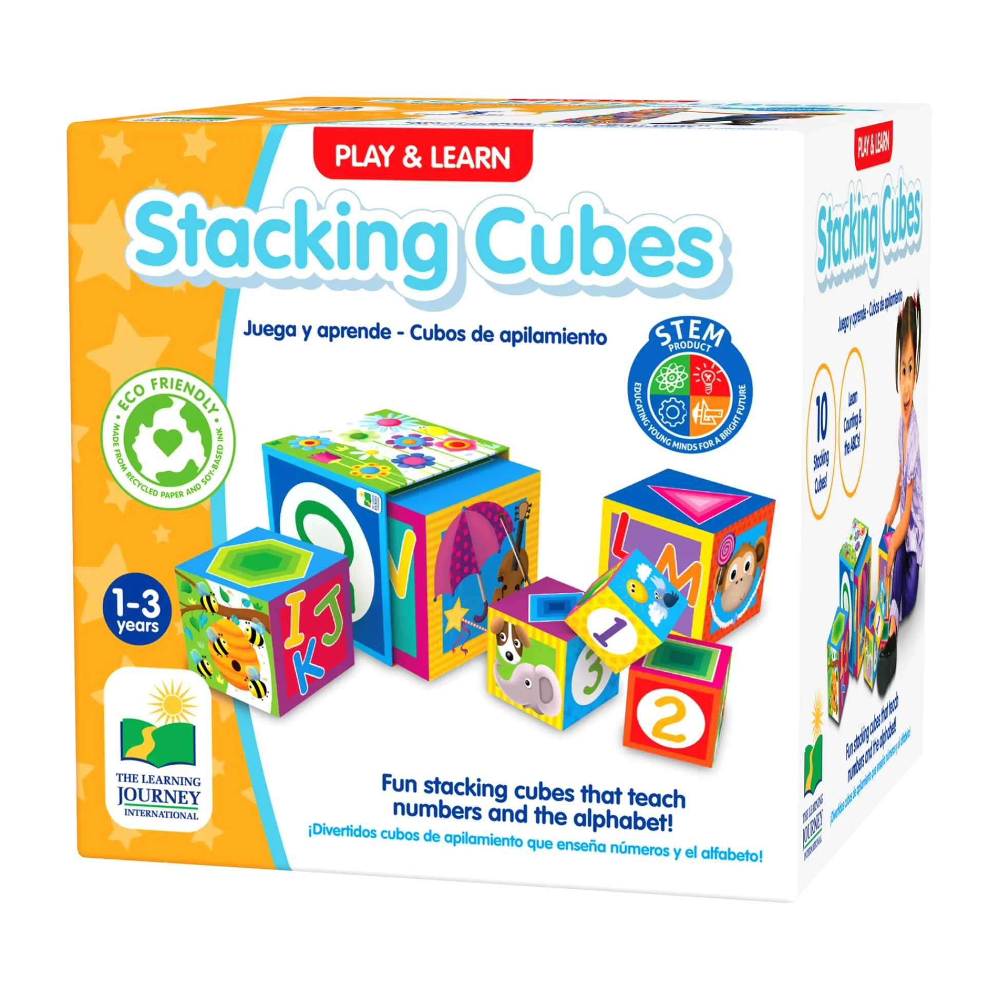 AreYouGame Play & Learn - Colorful Stacking Cubes for Early Learning* Blocks, Sorting & Stacking Toys