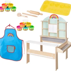 Flat River Group Play-Doh All-Inclusive Wooden Creative Shop Stand Set* Clay, Dough & Sand Art