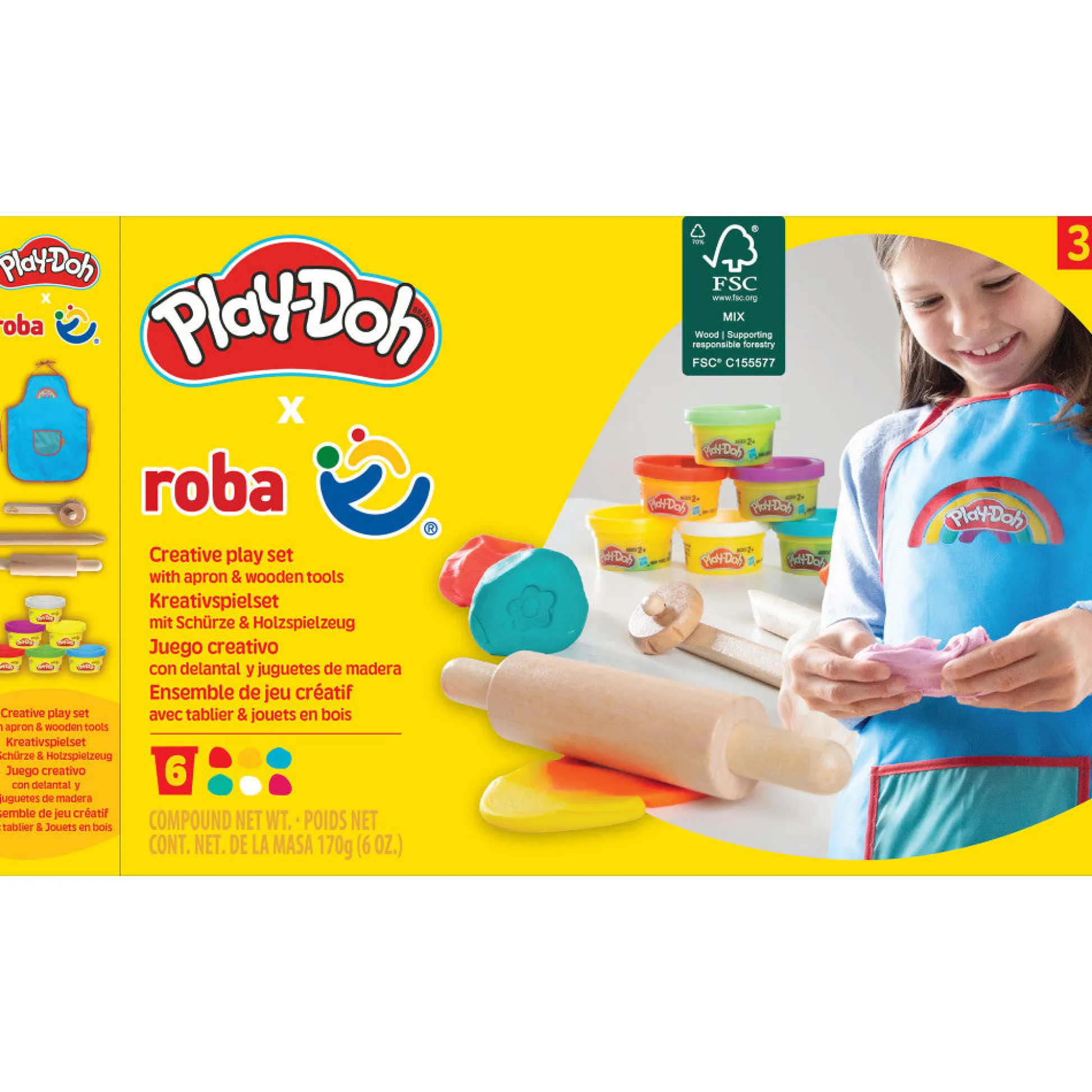 Flat River Group Play-Doh Eco-Friendly Creation Station - 6 Colors Playset, Ages 3+* Clay, Dough & Sand Art