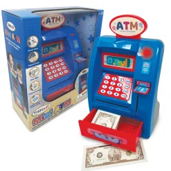 Flat River Group Playful Minds Mini ATM - Interactive Piggy Bank with Sounds and Lights for Kids Age 3+* Preschool Education Toys & Activities