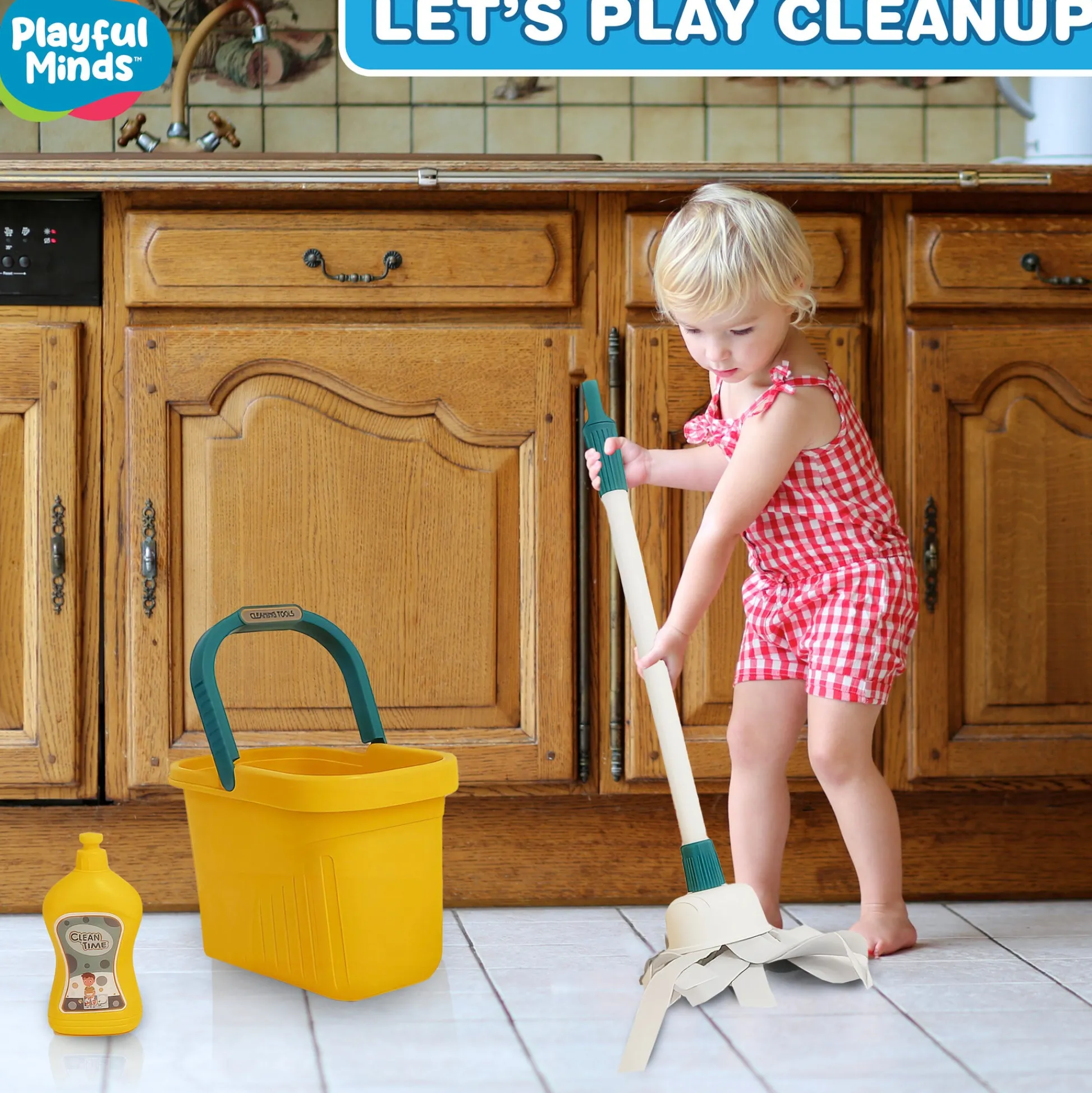 Flat River Group Playful Minds 8pc Household Cleaning Set - Pretend Play Kit for Ages 3+* Tools & Workshops|Dress Up