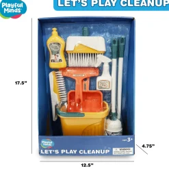 Flat River Group Playful Minds 8pc Household Cleaning Set - Pretend Play Kit for Ages 3+* Tools & Workshops|Dress Up