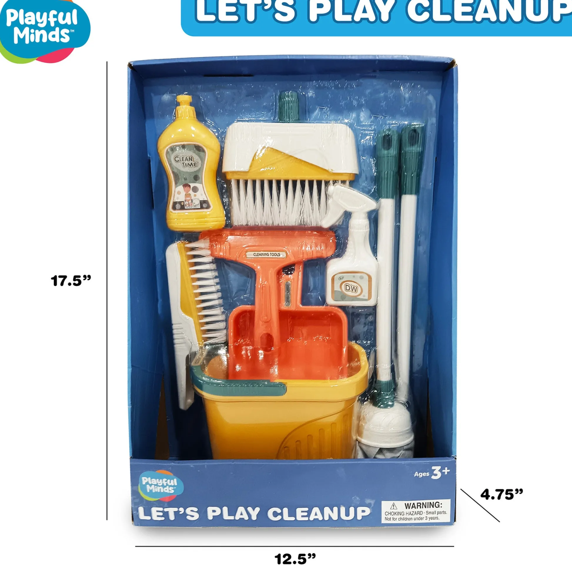 Flat River Group Playful Minds 8pc Household Cleaning Set - Pretend Play Kit for Ages 3+* Tools & Workshops|Dress Up
