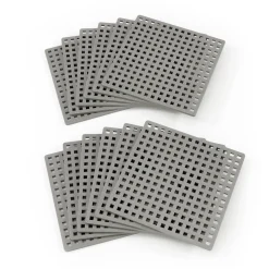 Educators Resource Plus-Plus Baseplates Classroom Pack, 12 Gray Building Platforms* Tables, Storage & Accessories