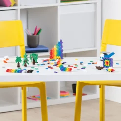 Educators Resource Plus-Plus Basic 240-Piece Construction Building Set - Colorful Interlocking Mini Puzzle Blocks* Puzzles