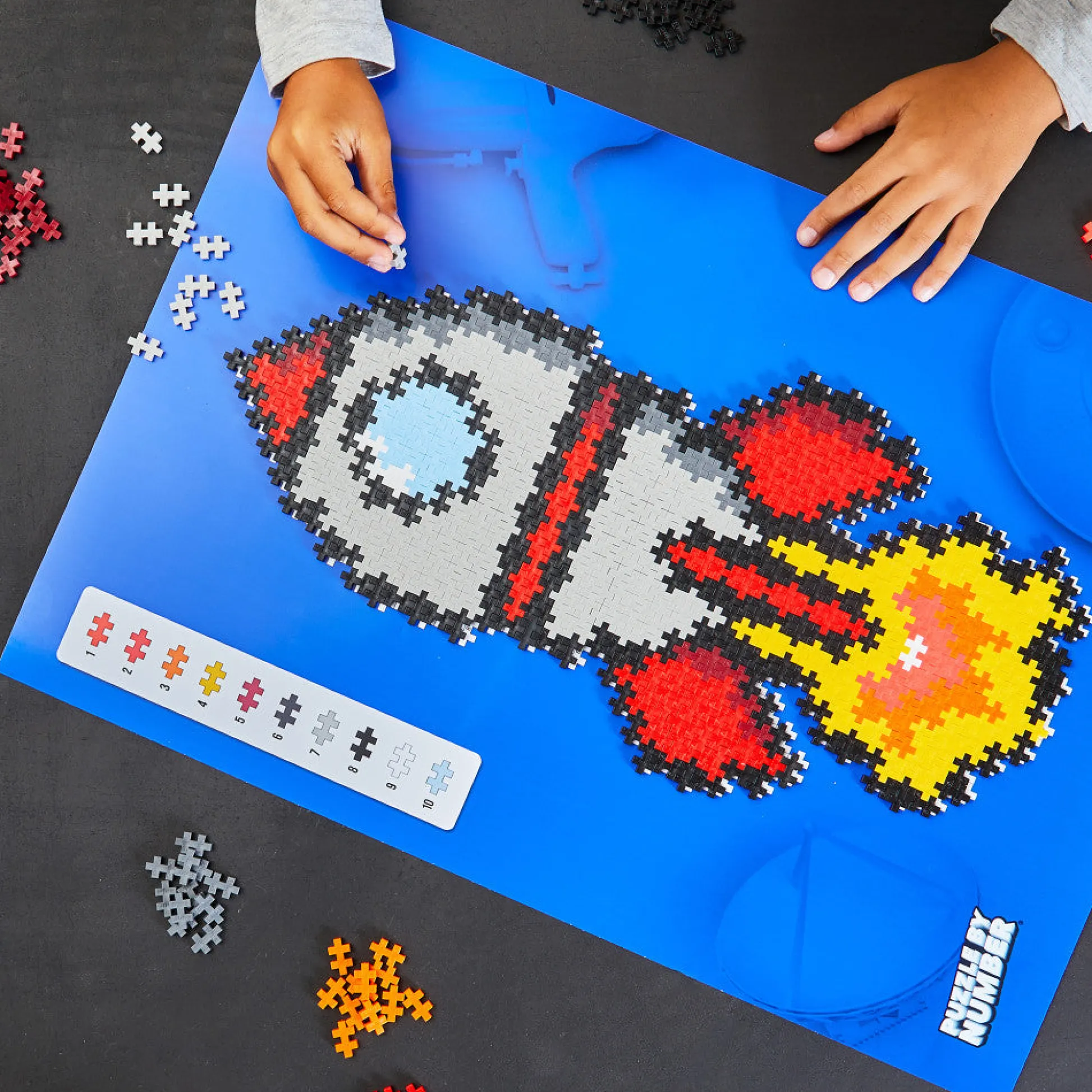 Flat River Group Plus-Plus Puzzle by Number Rocket - 500 Piece Creative Set for Kids Ages 5+* Puzzles