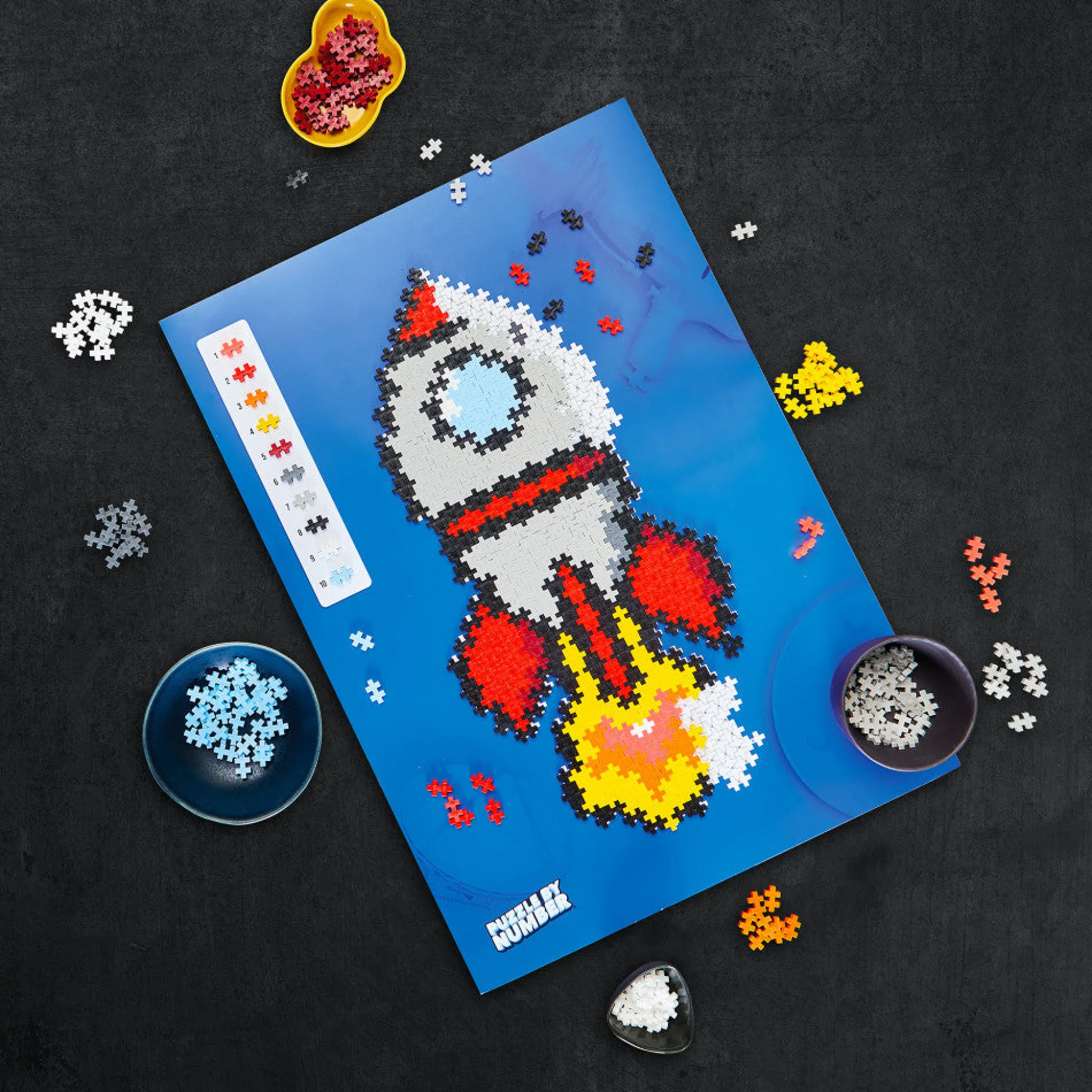Flat River Group Plus-Plus Puzzle by Number Rocket - 500 Piece Creative Set for Kids Ages 5+* Puzzles