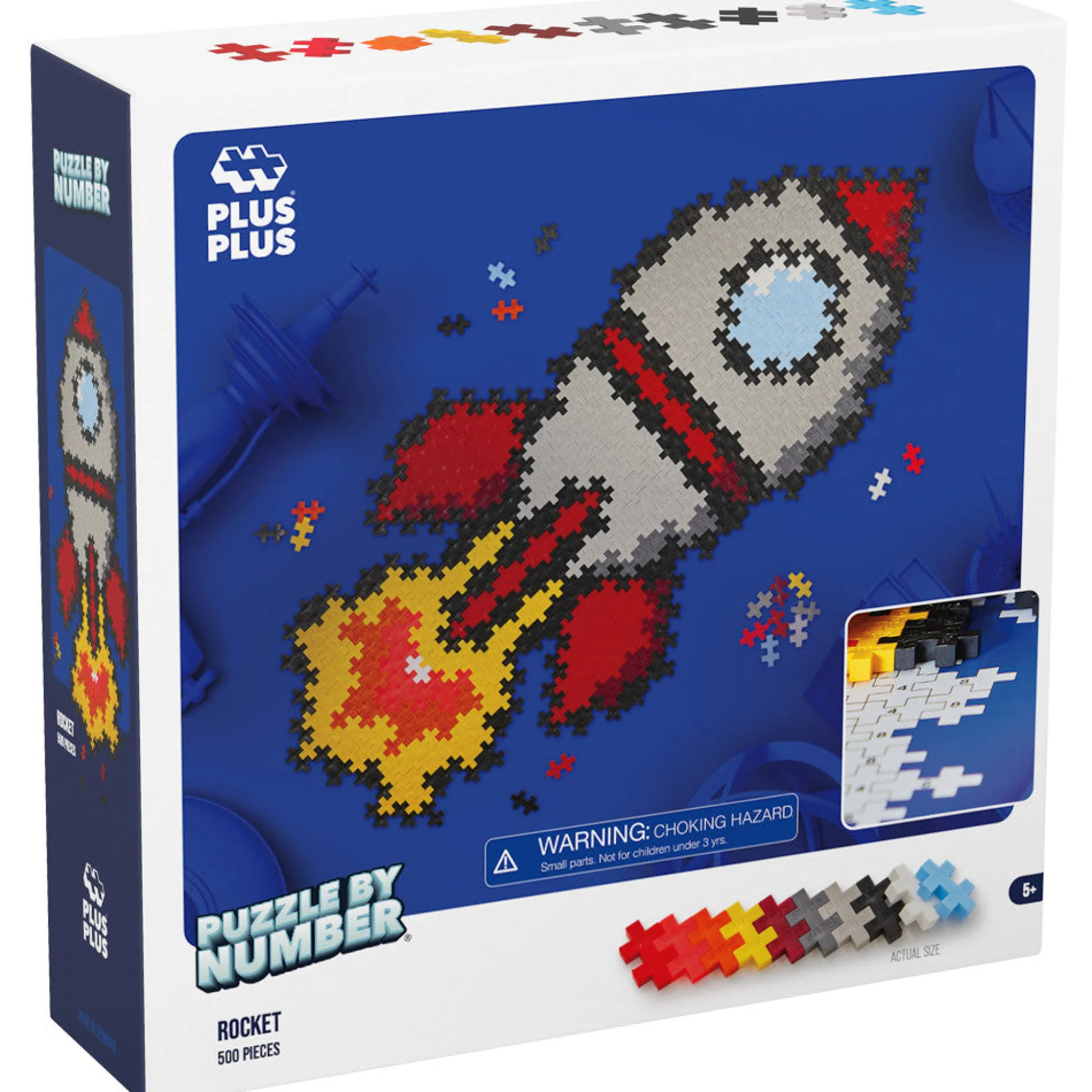Flat River Group Plus-Plus Puzzle by Number Rocket - 500 Piece Creative Set for Kids Ages 5+* Puzzles