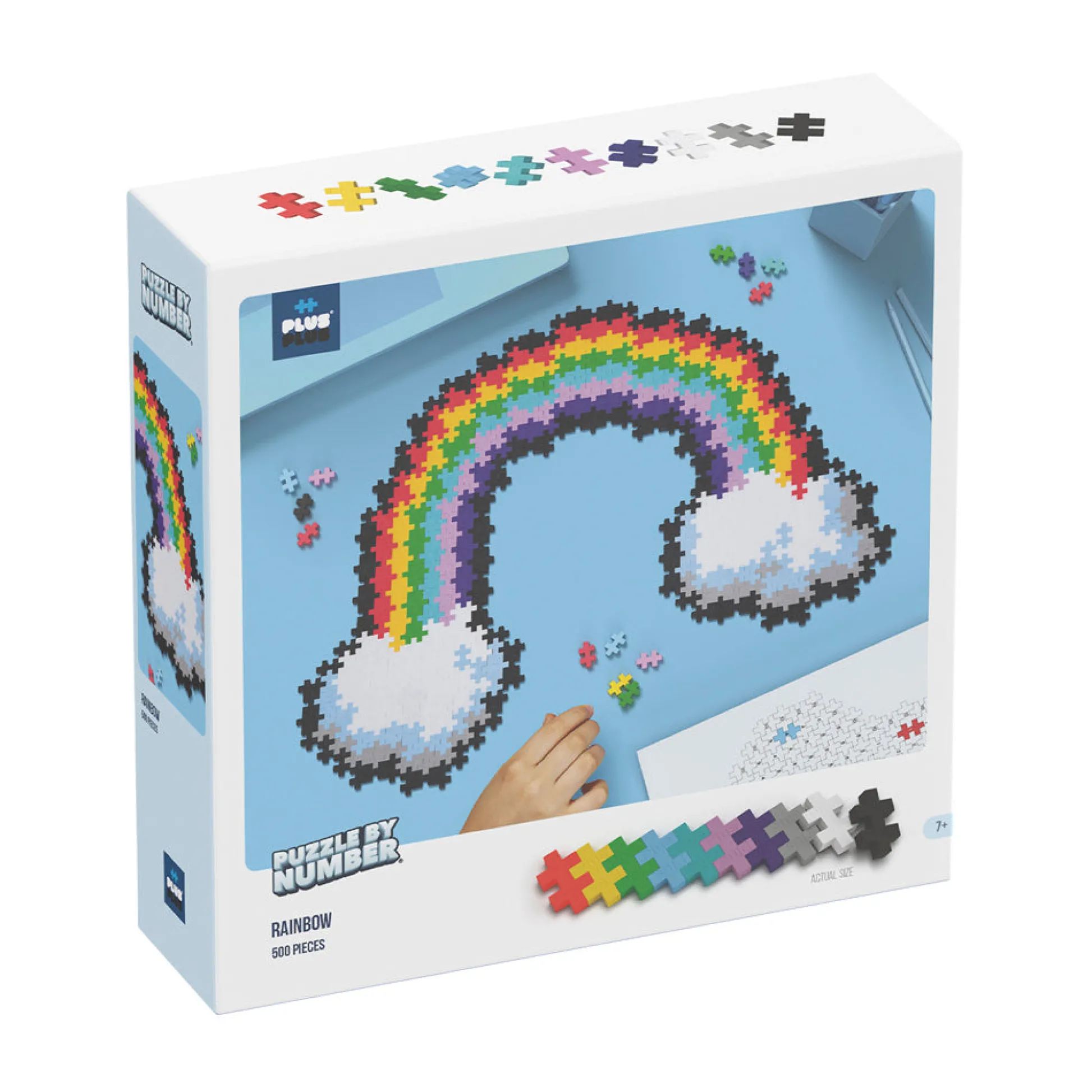 AreYouGame Plus-Plus Puzzle By Number - Rainbow Jigsaw Puzzle - 500 pc* Puzzles