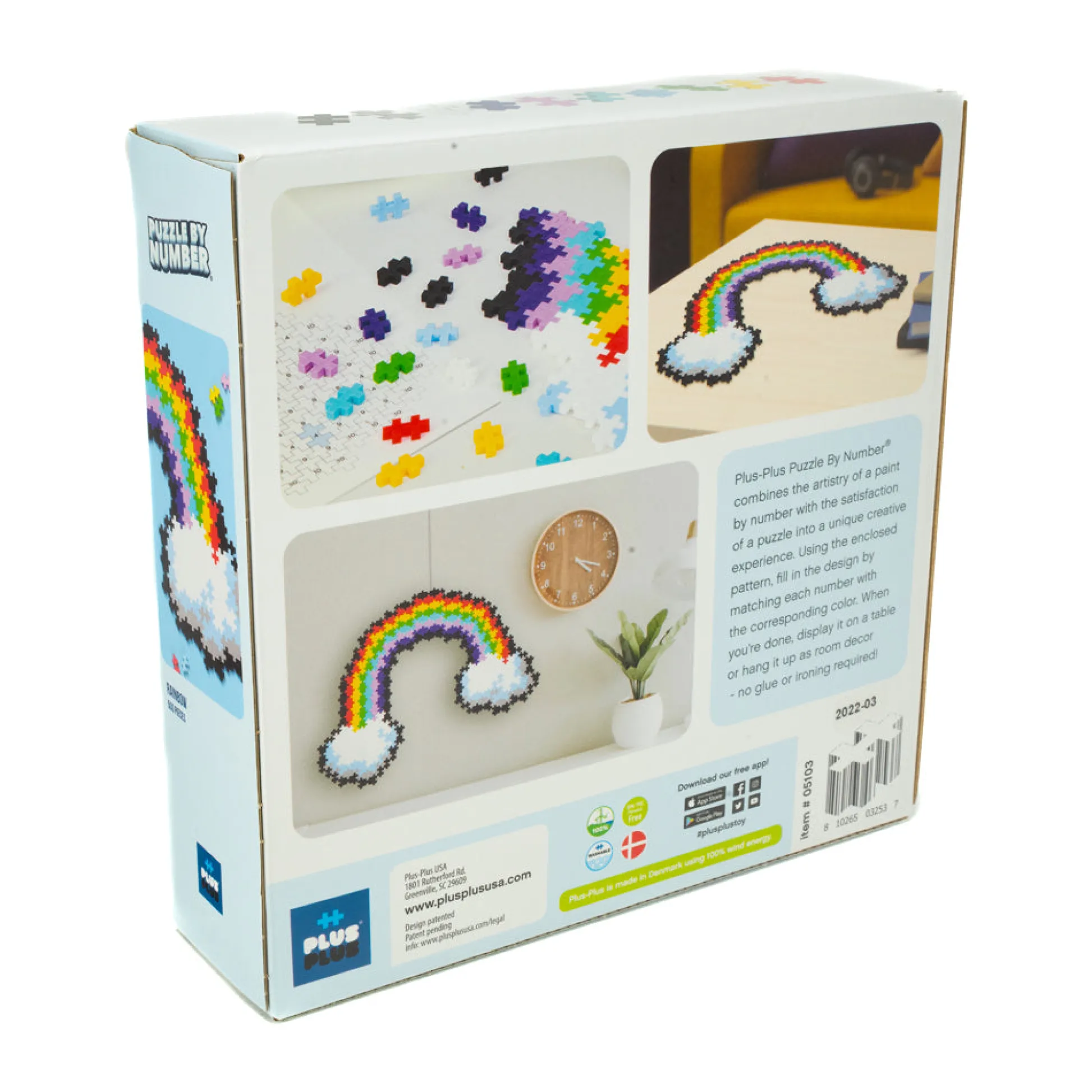 AreYouGame Plus-Plus Puzzle By Number - Rainbow Jigsaw Puzzle - 500 pc* Puzzles