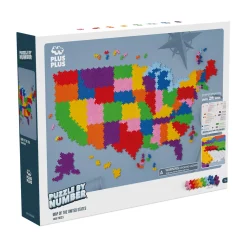 AreYouGame Plus-Plus USA Map Puzzle by Number - 1400 pc* Puzzles