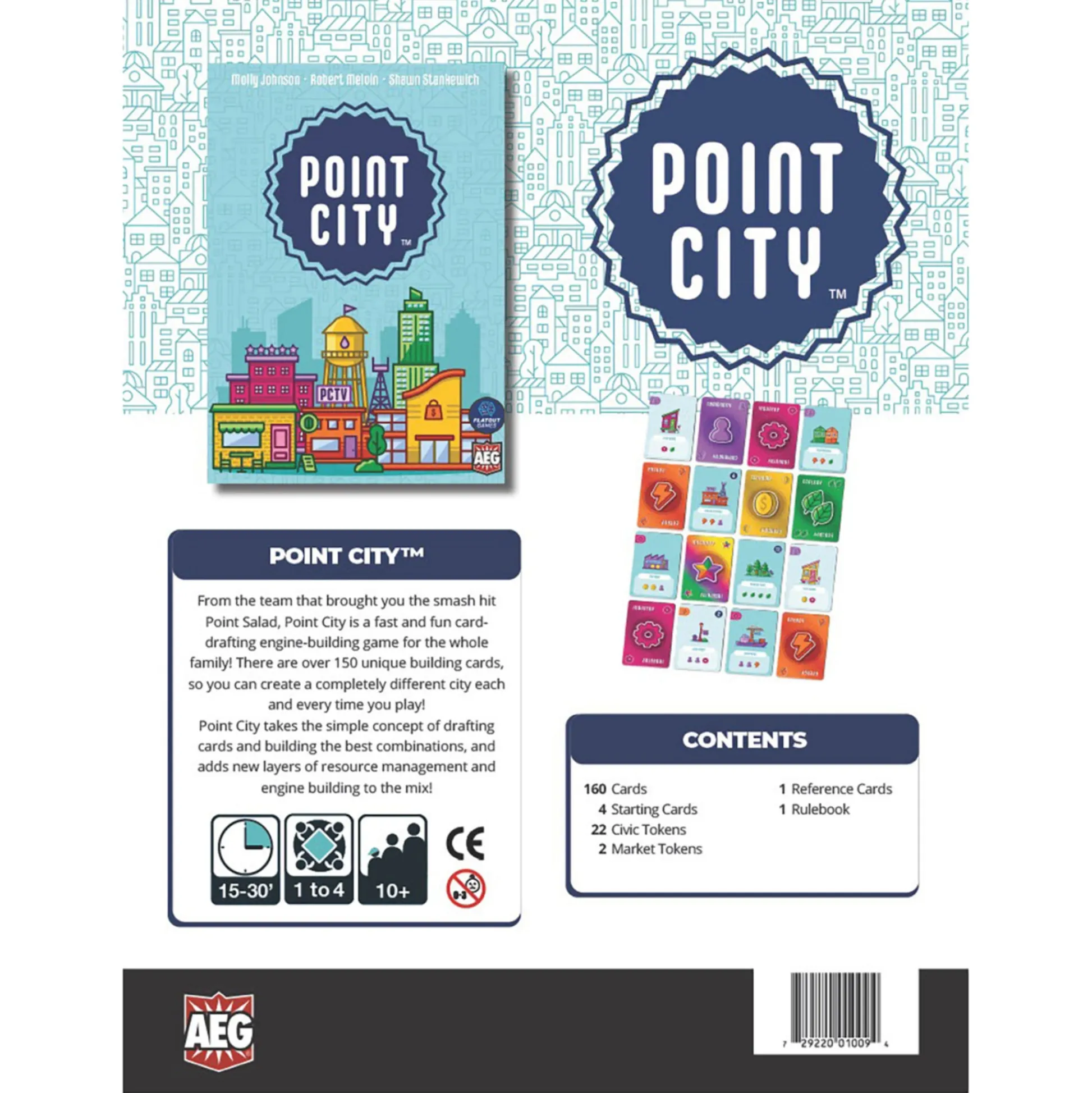 Flat River Group Point City - AEG Family Card Drafting and City Building Game* Card Games