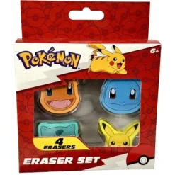 Calendar Holdings, LLC Pokemon 4-Pack Shaped Eraser Collection* Crafts & Activities|Pokemon