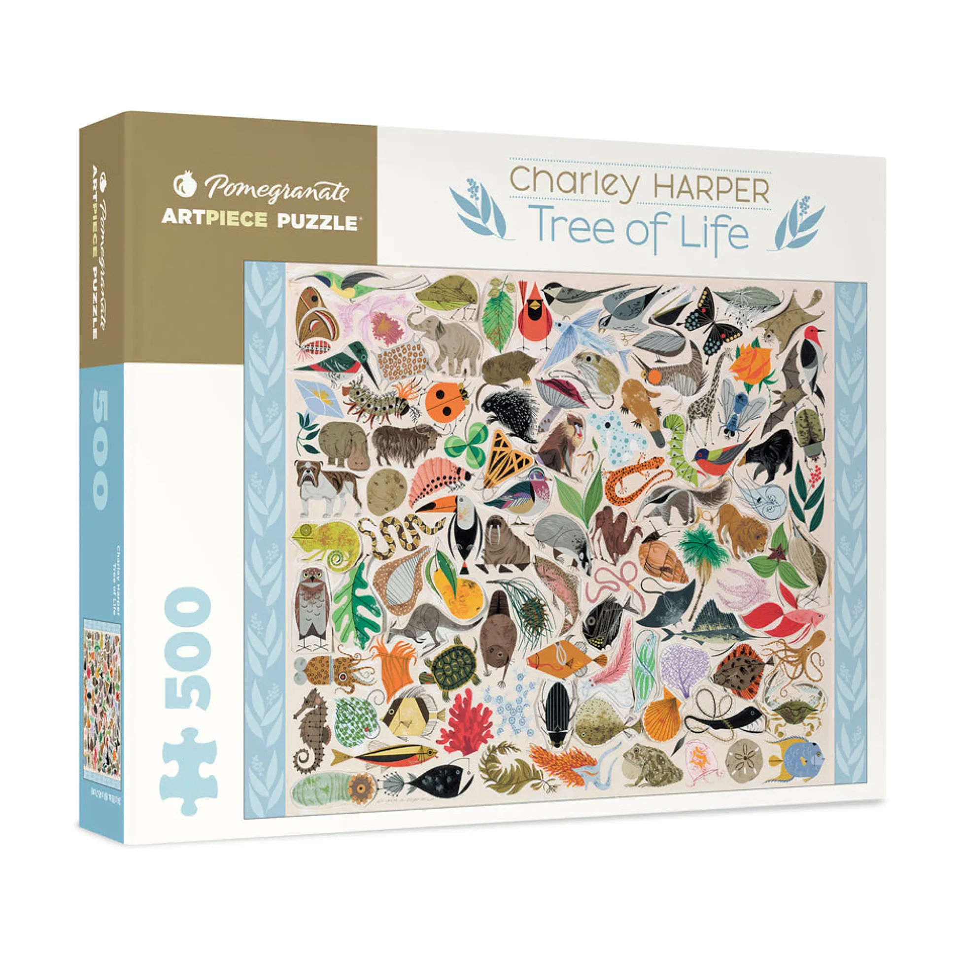 AreYouGame Pomegranate Charley Harper Tree of Life Jigsaw Puzzle - 500 pc* Puzzles