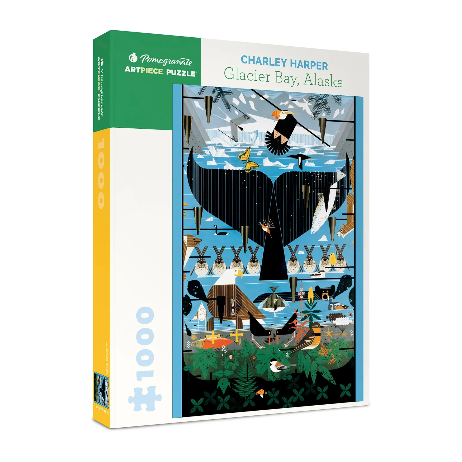 AreYouGame Pomegranate Charley Harper Glacier Bay Alaska Jigsaw Puzzle - 1000 pc* Puzzles