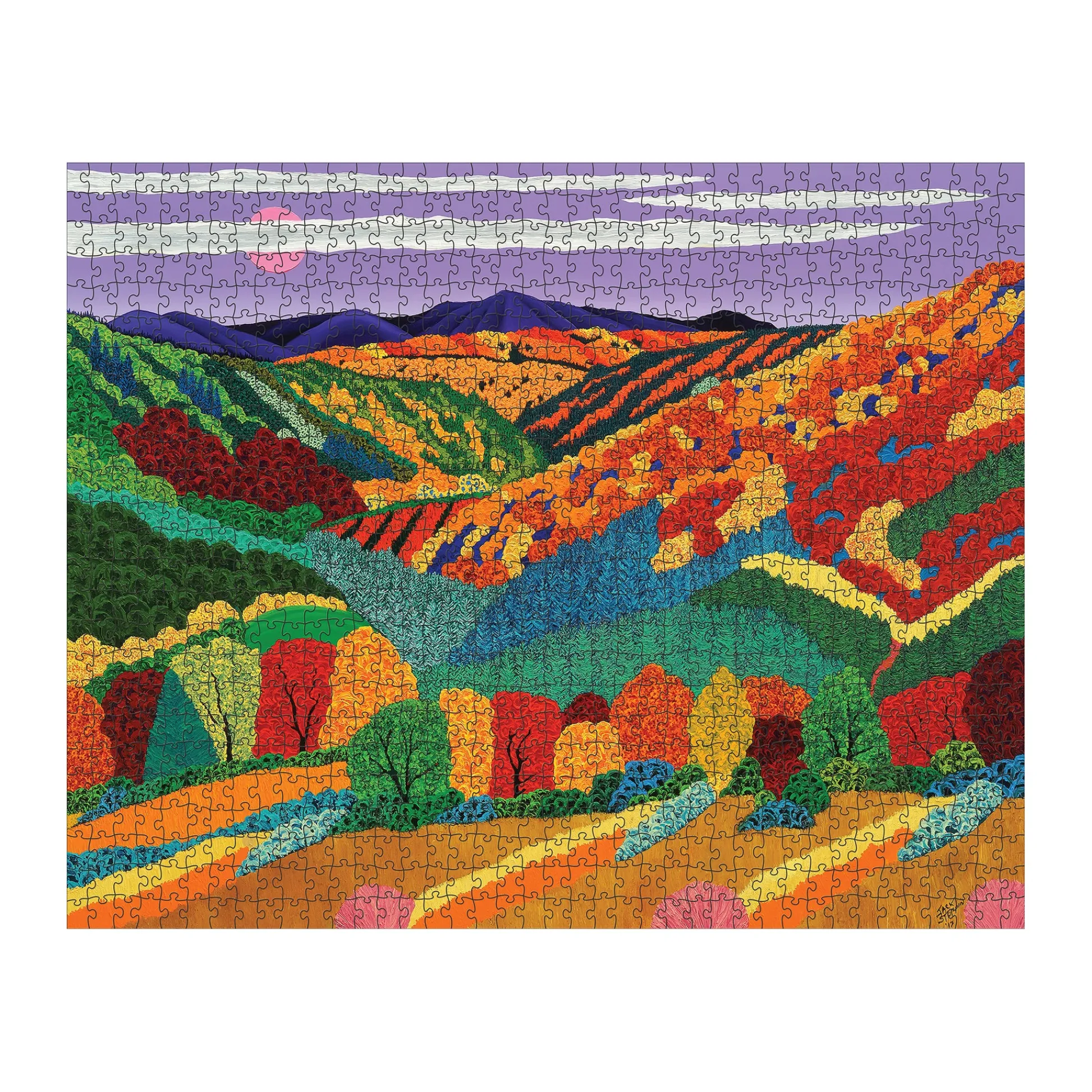 AreYouGame Pomegranate Jack Stuppin Catskill Moon Art Puzzle - 1000 pc* Puzzles