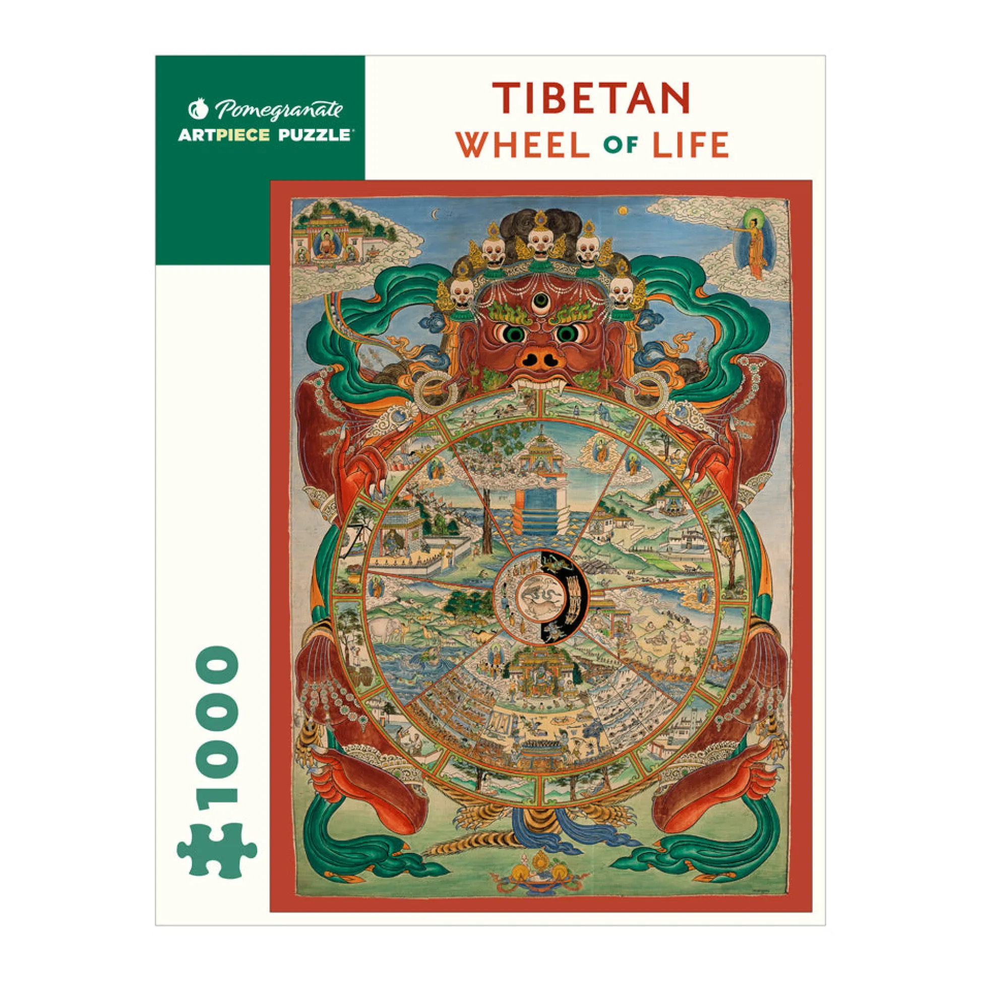 AreYouGame Pomegranate Tibetan Wheel of Life Jigsaw Puzzle - 1000 pc* Puzzles