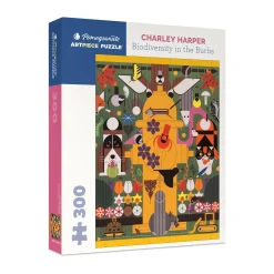 AreYouGame PomegranateKids Charley Harper Biodiversity in the Burbs Puzzle - 300 pc* Puzzles