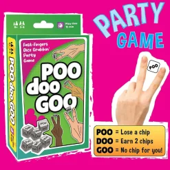 Flat River Group Poo Doo Goo Fast-Fingers Dice Party Game for Ages 8+* Family & Entertainments Games