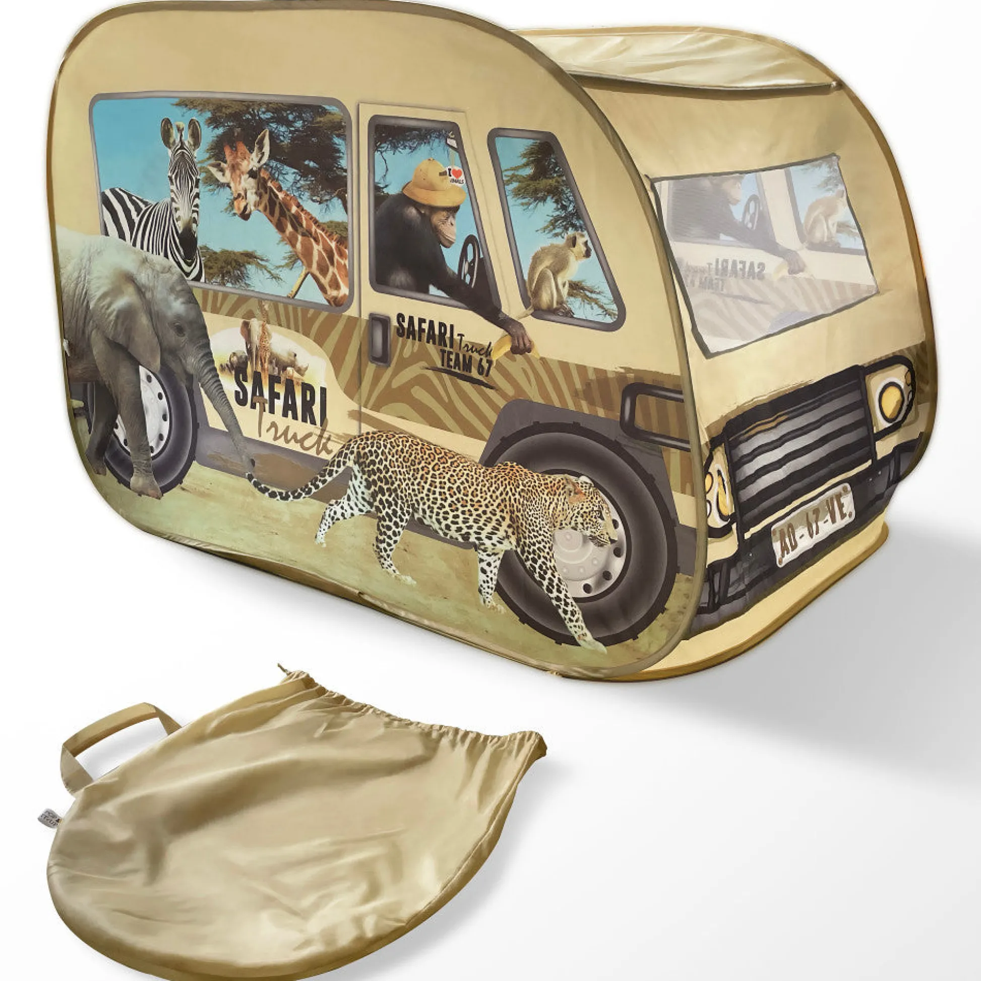 Flat River Group Pop It Up Safari Truck Tent - Wildlife Themed Playhouse* Tents, Tunnels & Playhouses|Dress Up